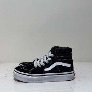 Vans Sk8‑Hi High‑Top Sneakers • Black/White • Toddler Size 12 • Great Condition